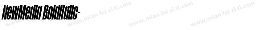 NewMedia BoldItalic字体转换
